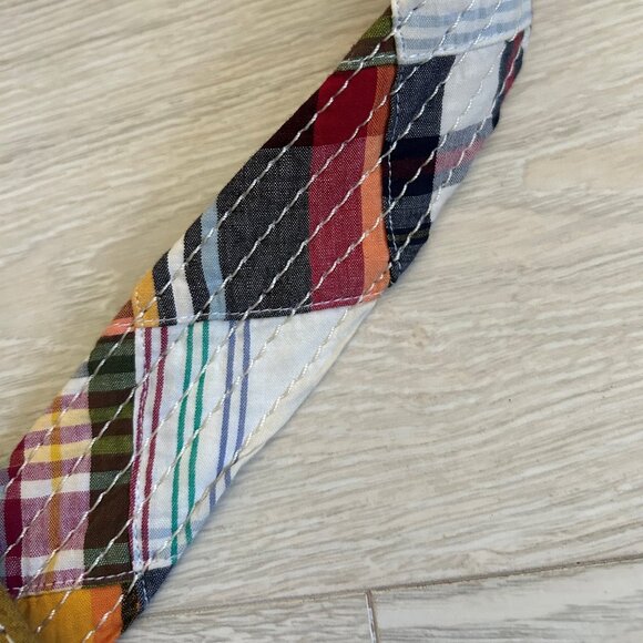 J. Crew Colorful Preppy Madras Plaid Patchwork Quilt Belt - Picture 11 of 16